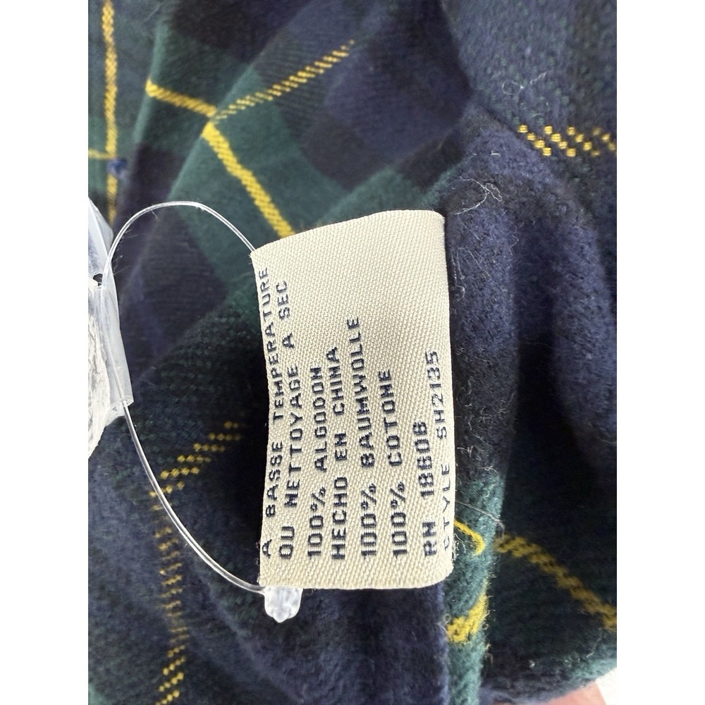 Schott Bros Men's Black Watch Plaid Cotton Flannel Button Up Size XL - Picture 4 of 7